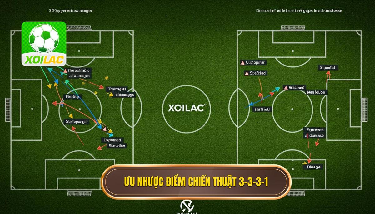 Ưu Điểm và Nhược Điểm của Chiến thuật bóng đá 3-3-3-1
