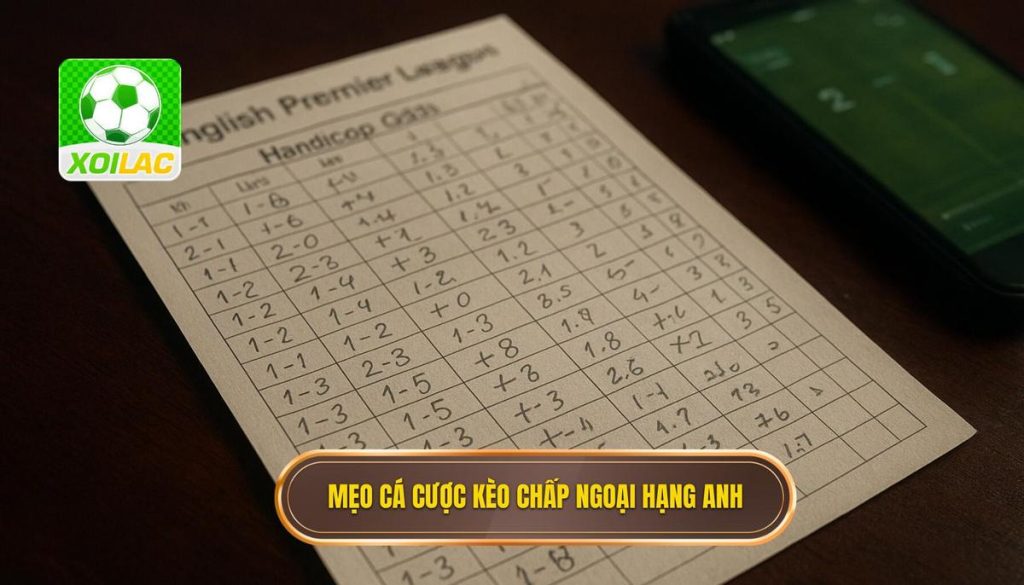 Mẹo cá cược kèo chấp Ngoại hạng Anh